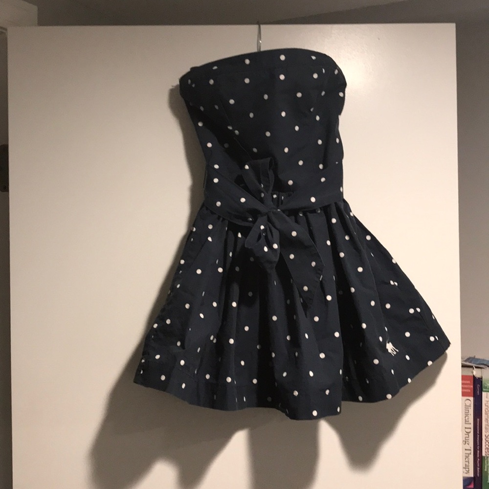 Abercrombie & Fitch navy&white polkadot dress